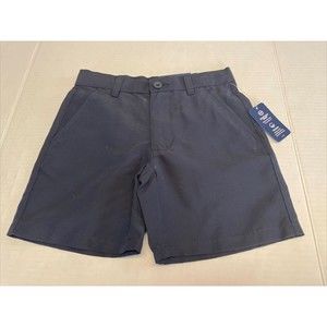IZOD Adjustable Waist Flat Front Wicking Navy Shorts Boy's Size 5 NEW $32